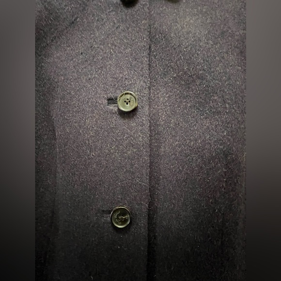 Brooks Brothers Stand Collar Wool Pea Coat, Deep Purple - Picture 3 of 10